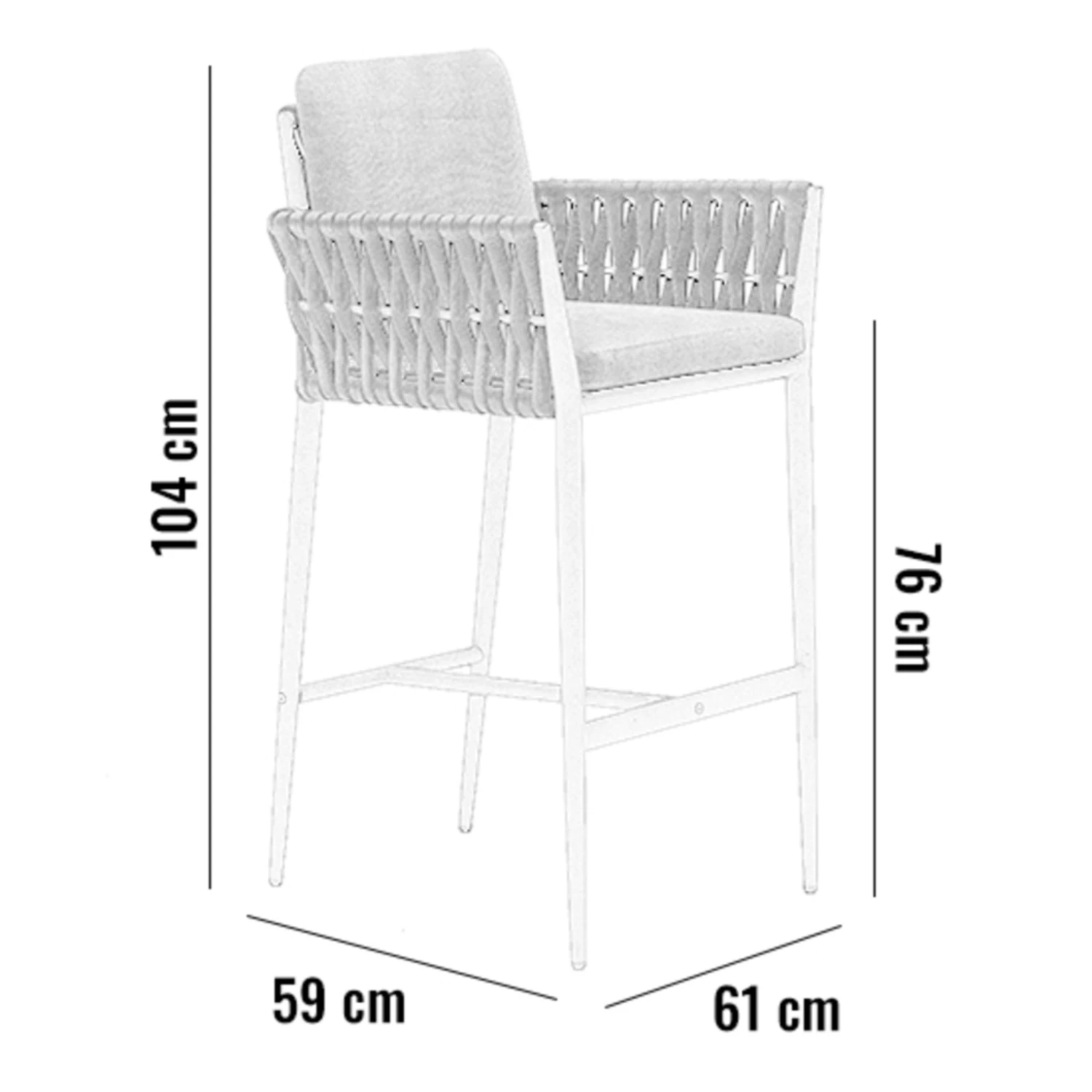 Барный стул HUG Антрацит