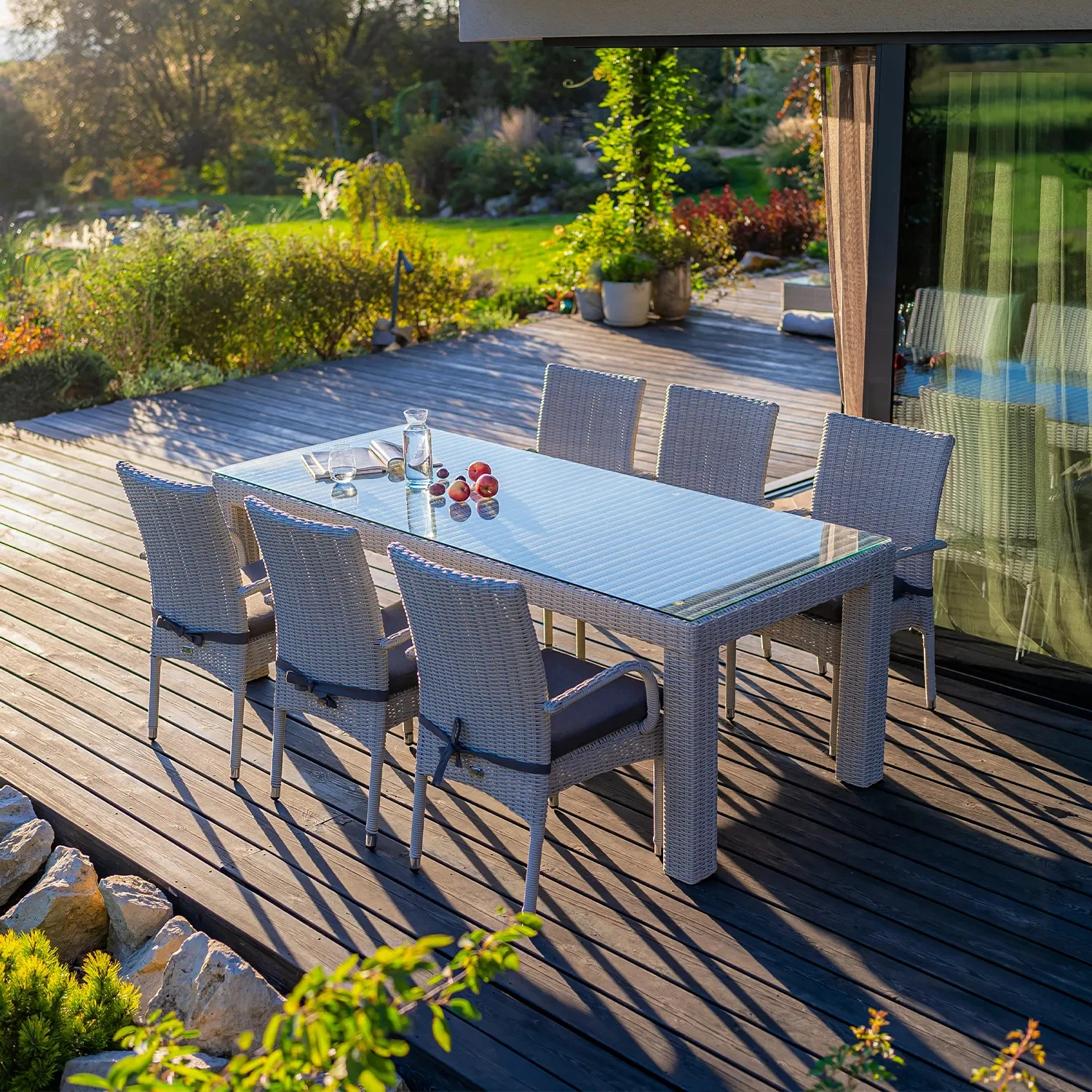 Обеденный комплект RAPALLO 160 + TRAMONTO Белый