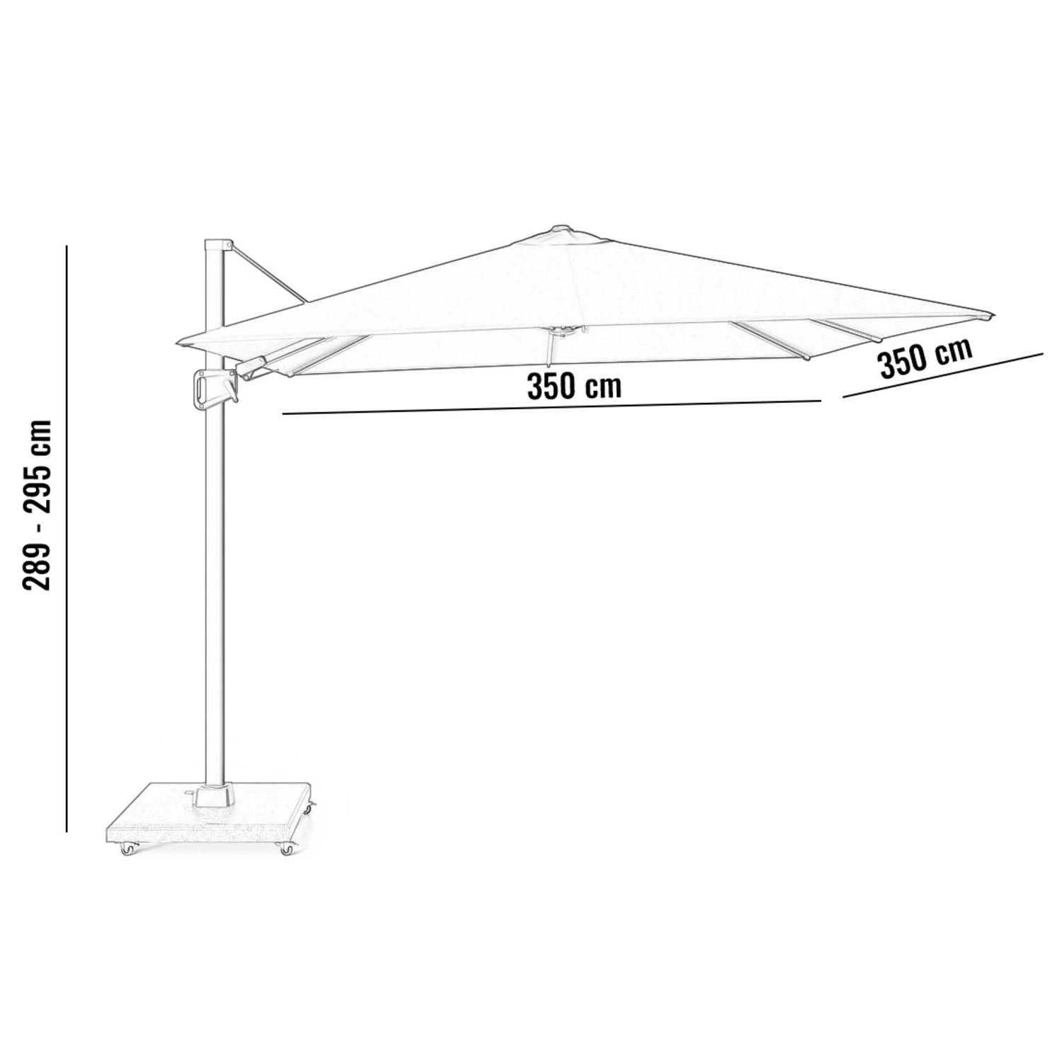 Садовый зонт ICON Premium 3,5x3,5 Manhattan