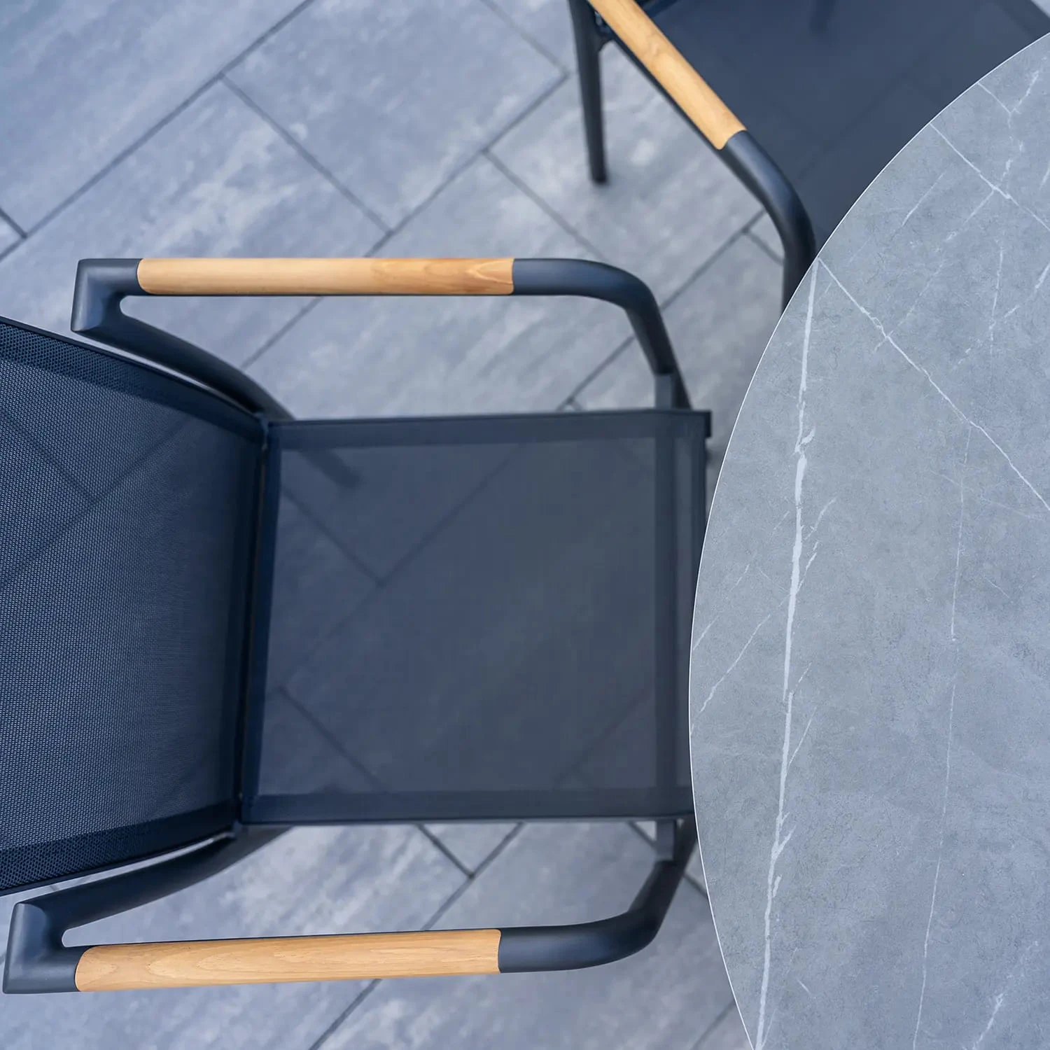 Обеденный комплект LUGO + SOLLER Teak Антрацит