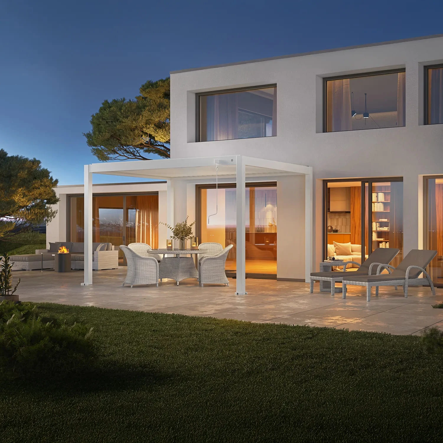 Пергола для террасы PERARA 4x3 White