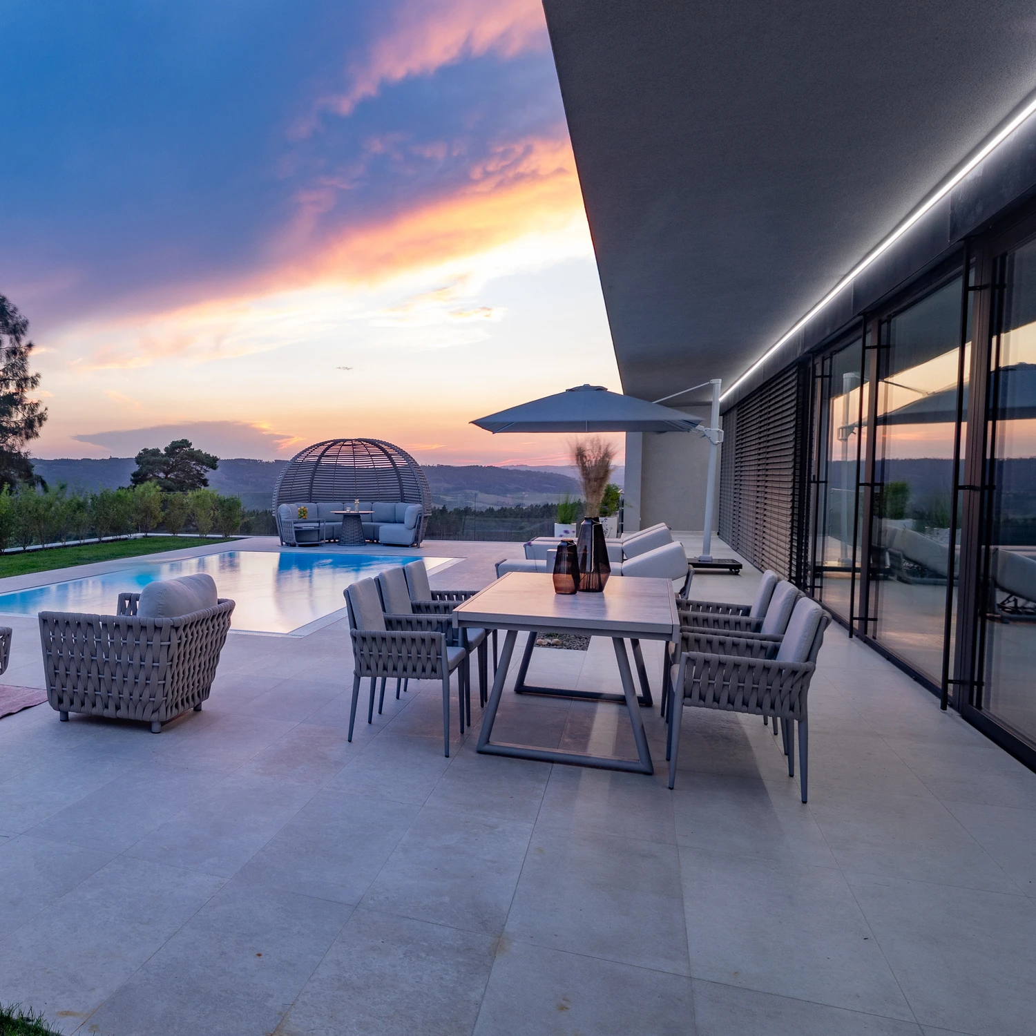 Обеденный комплект CLUB + HUG 6 Бежевый