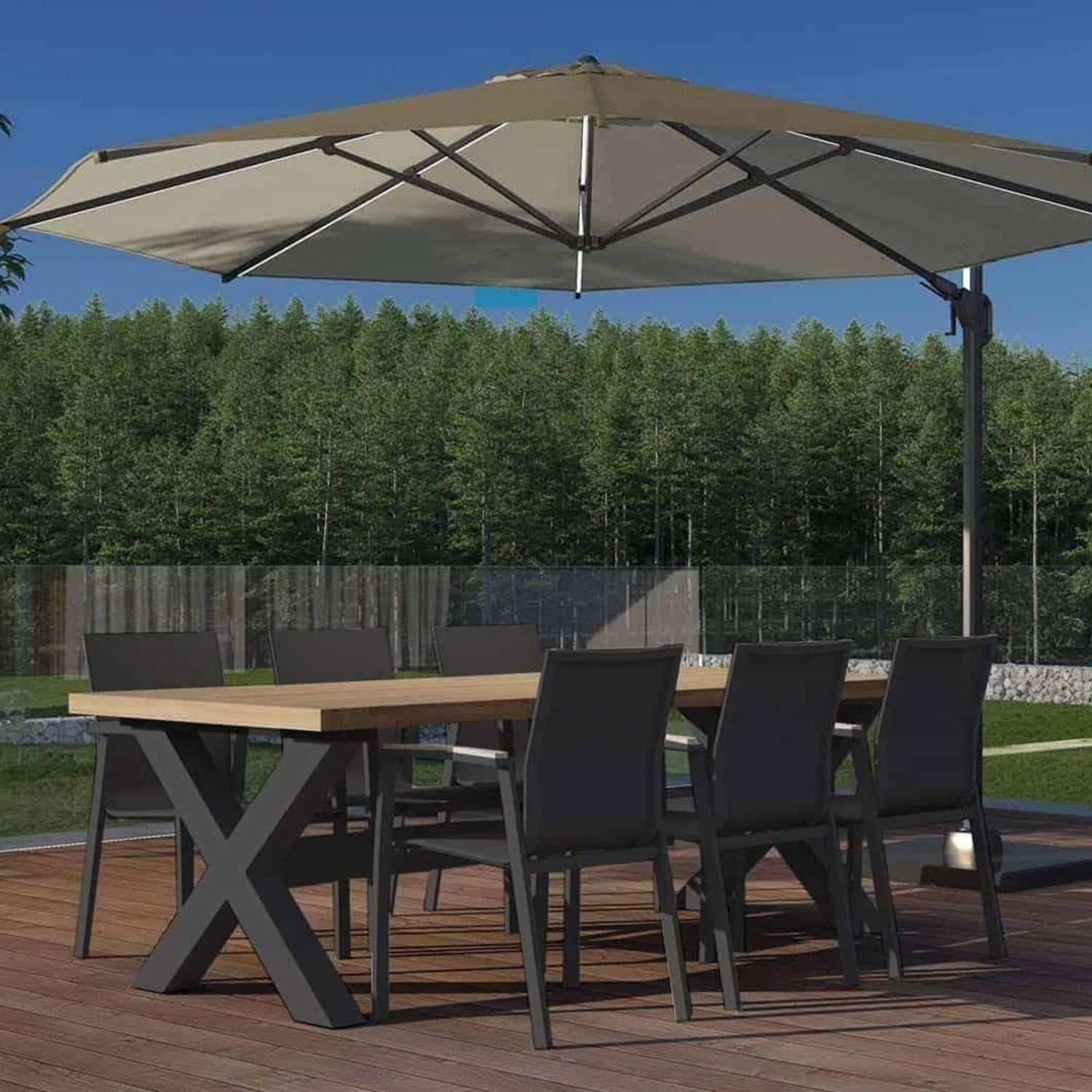 Стул LEON Teak Антрацит