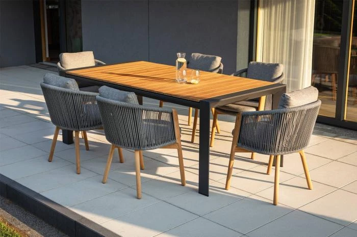 Обеденный комплект MURO + HAVEN Teak 6 Антрацит