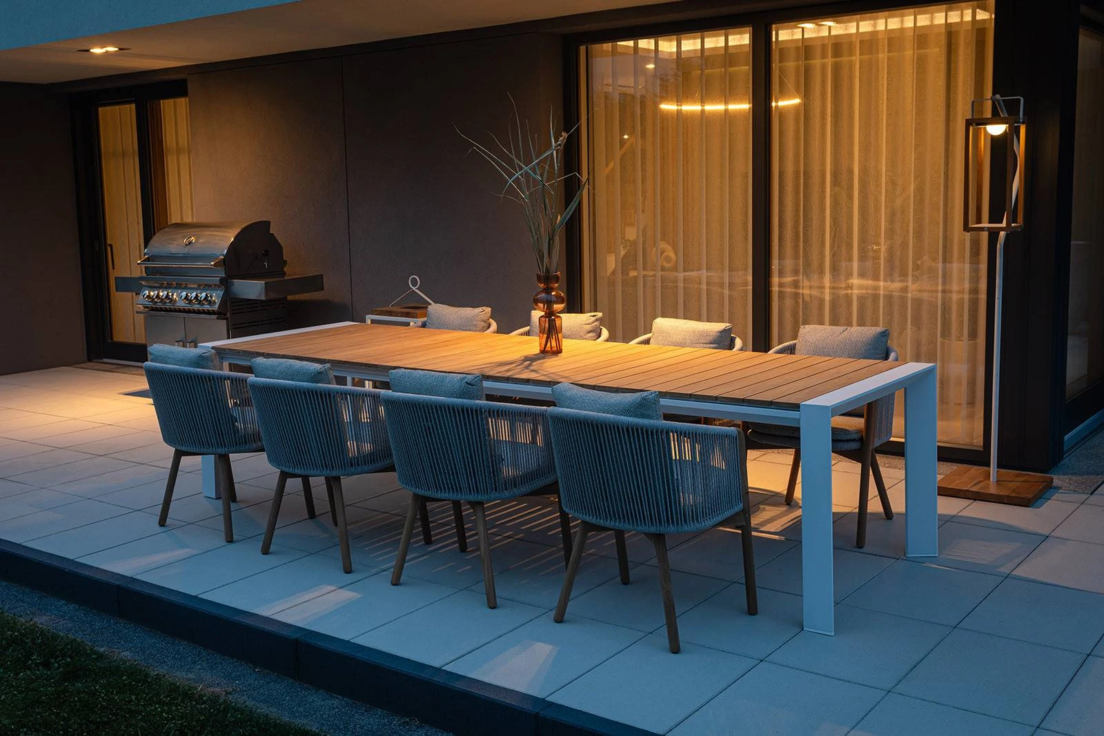 Обеденный комплект MURO + HAVEN Teak 8 Белый