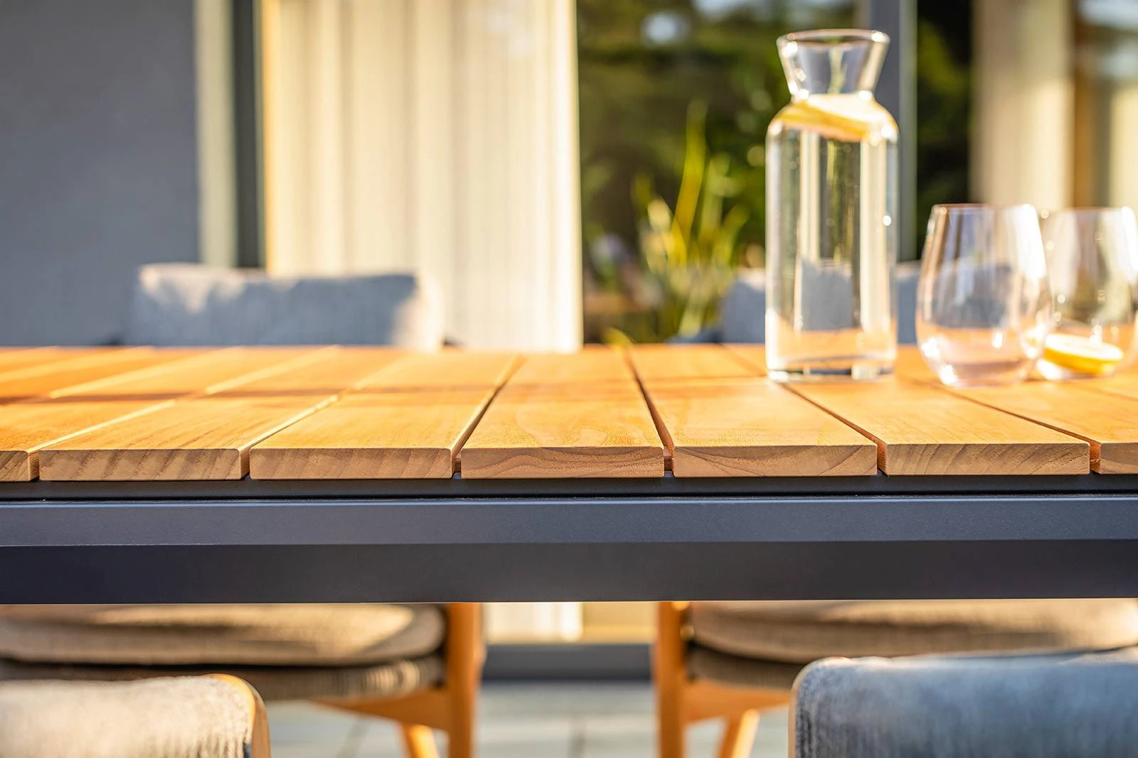 Обеденный комплект MURO + HAVEN Teak 8 Антрацит