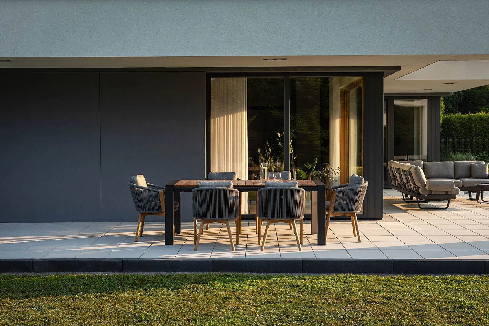 Обеденный комплект MURO + HAVEN Teak 6 Антрацит