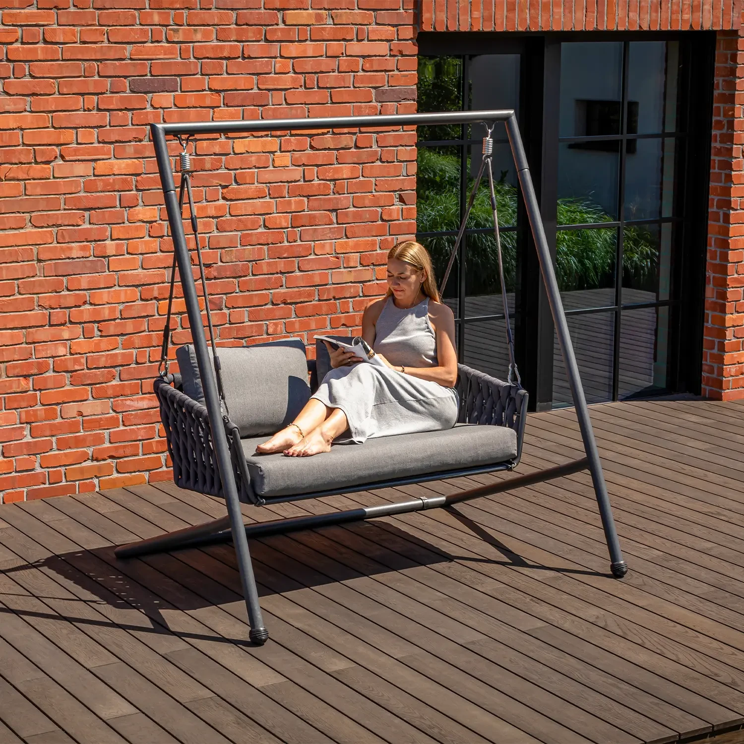 Садовые качели HUG Антрацит
