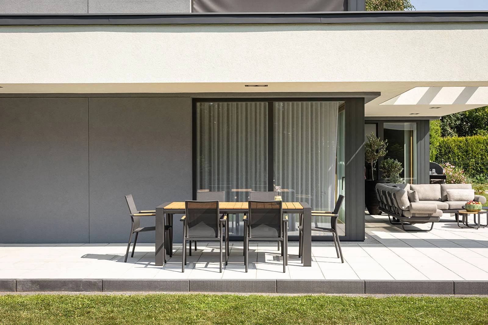 Обеденный комплект MURO + SOLLER Teak 6 Антрацит