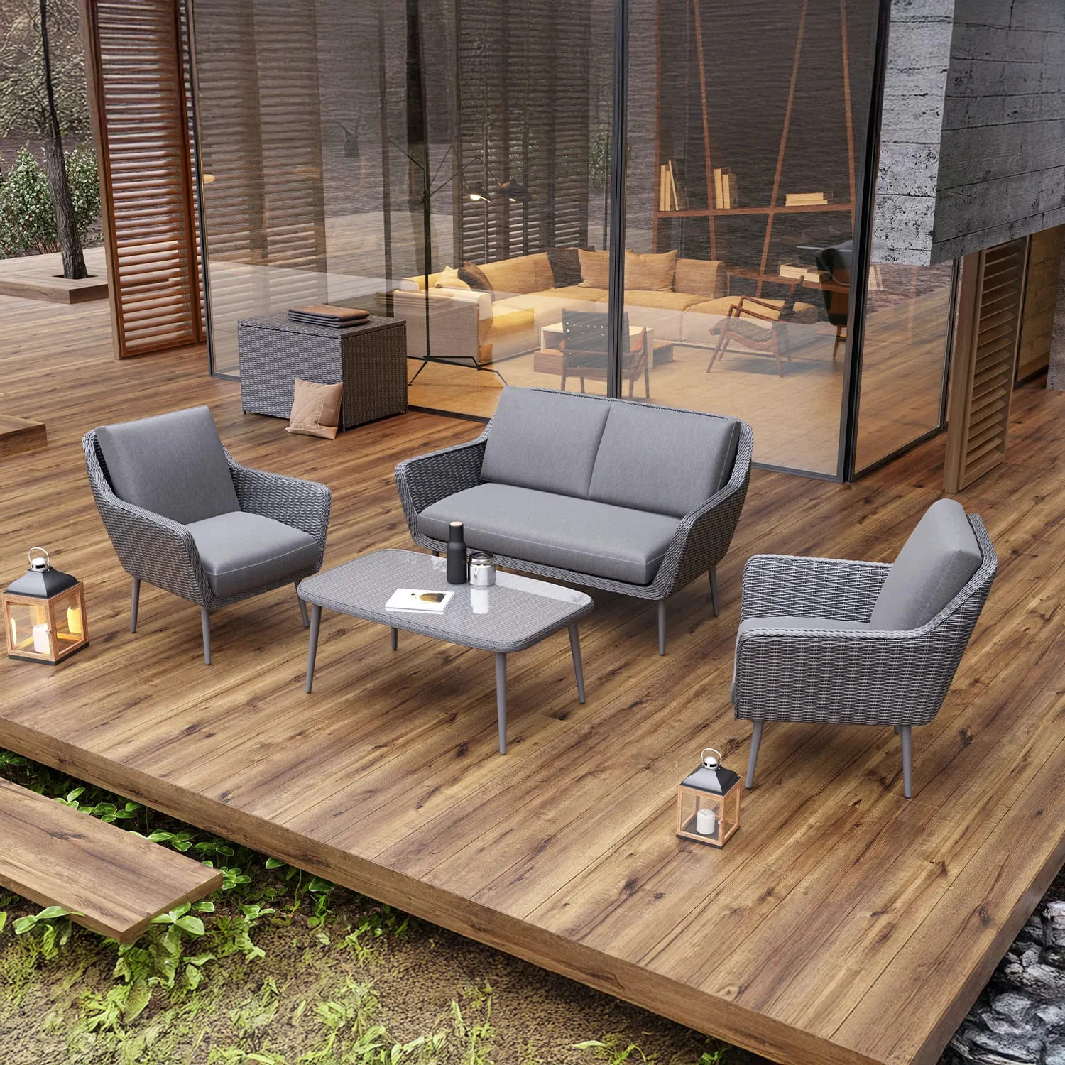 Диванный комплект MONZA Серый