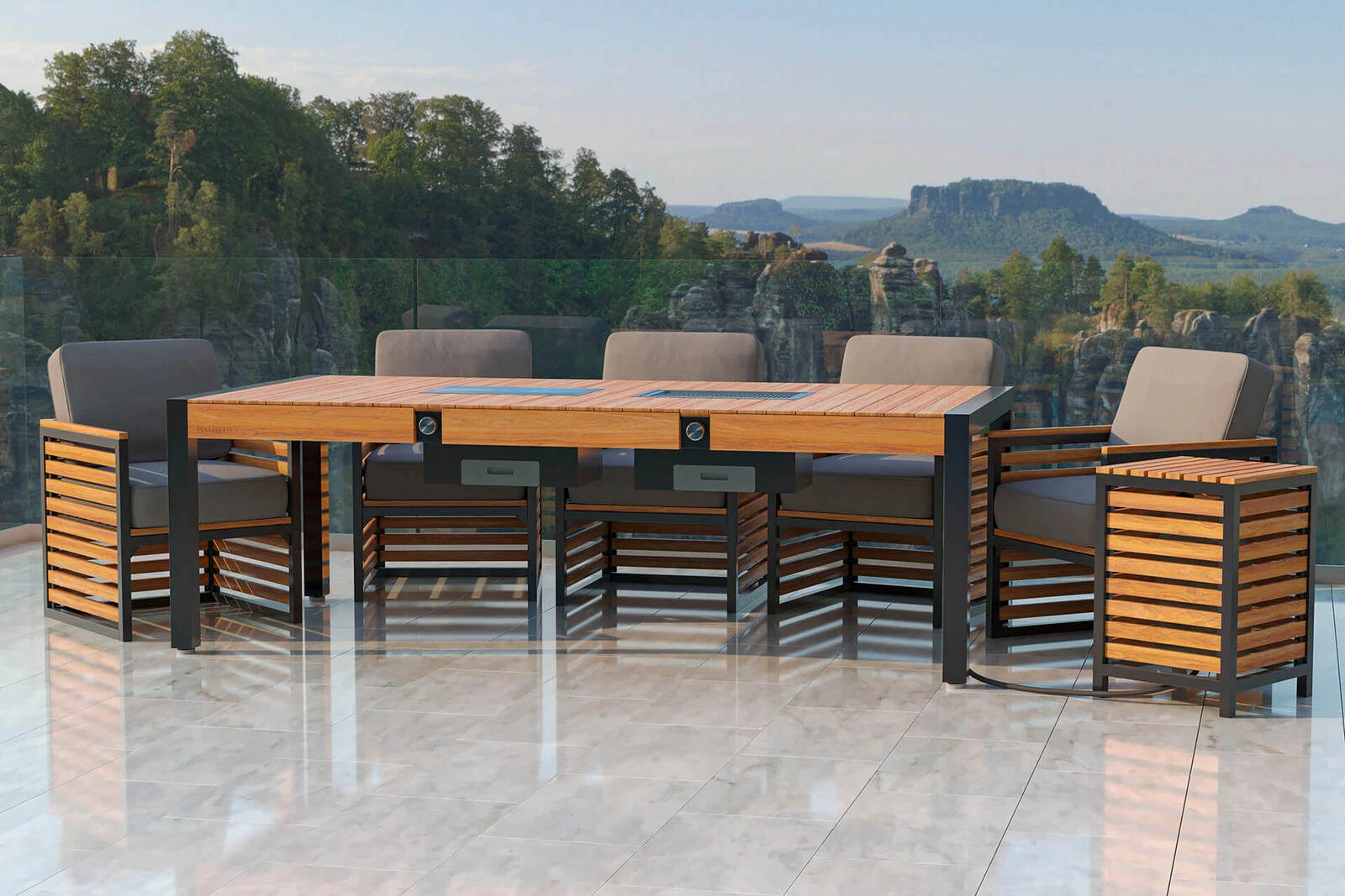 Стол с грилем FESTAVOLO MEDIO