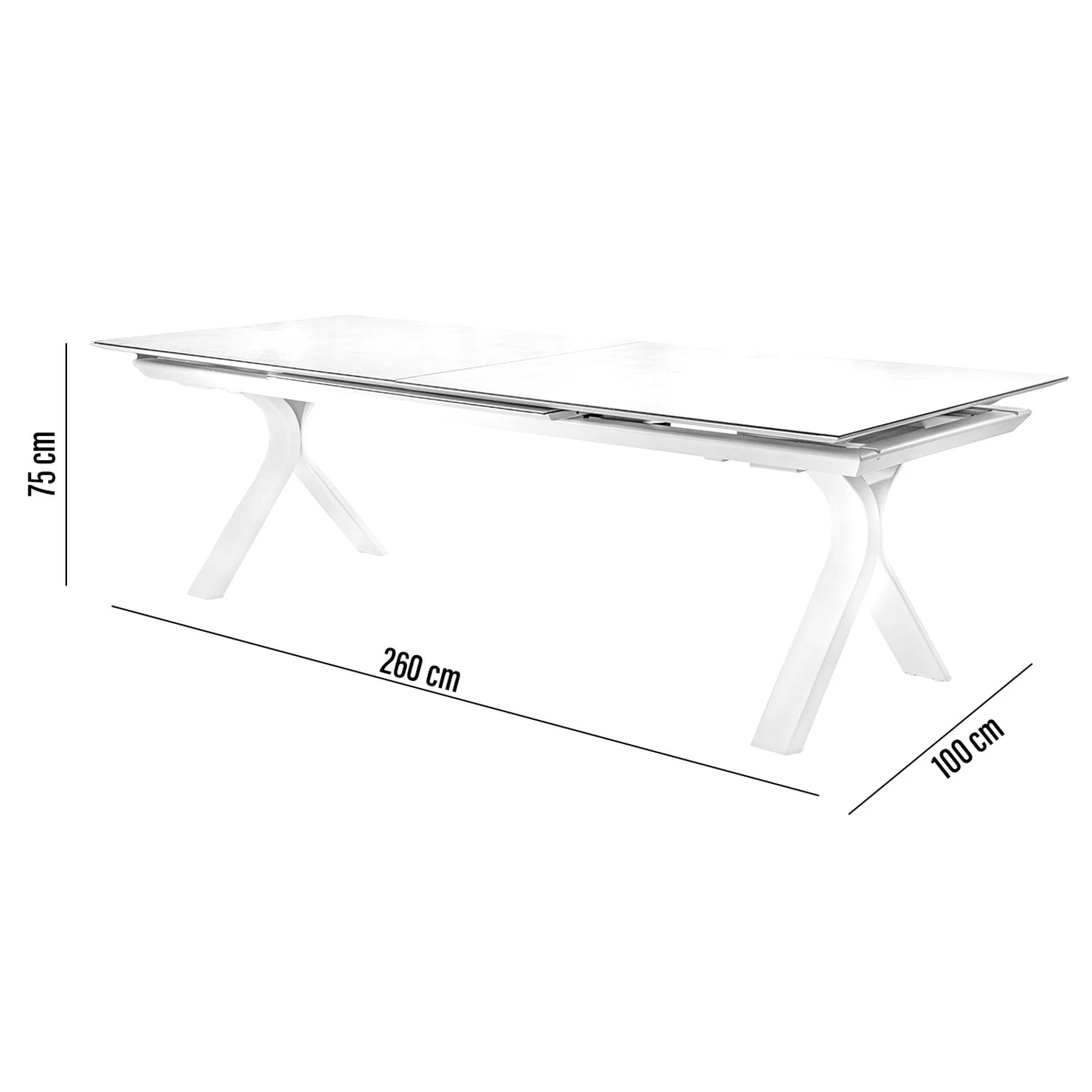 Раздвижной стол TORO 260/360 Белый