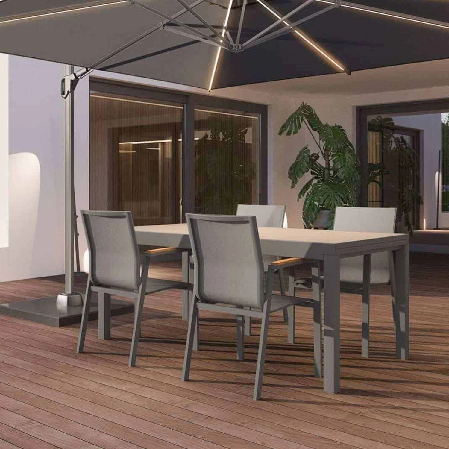 Стул LEON Teak Серый