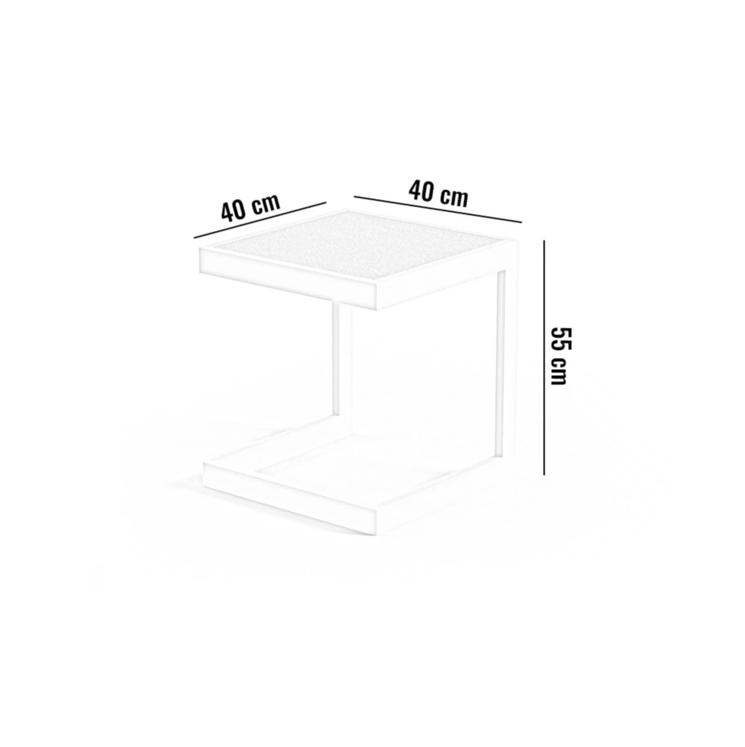Приставной столик GRENADA Teak Серый