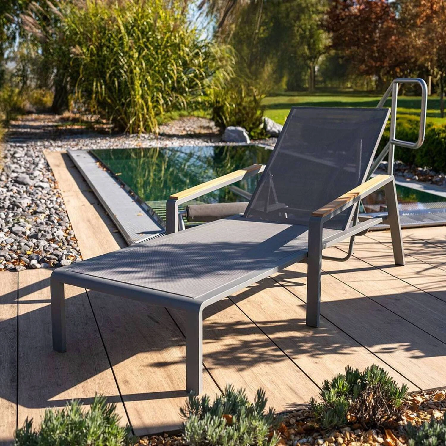 Шезлонг CORDOBA TEAK Антрацит