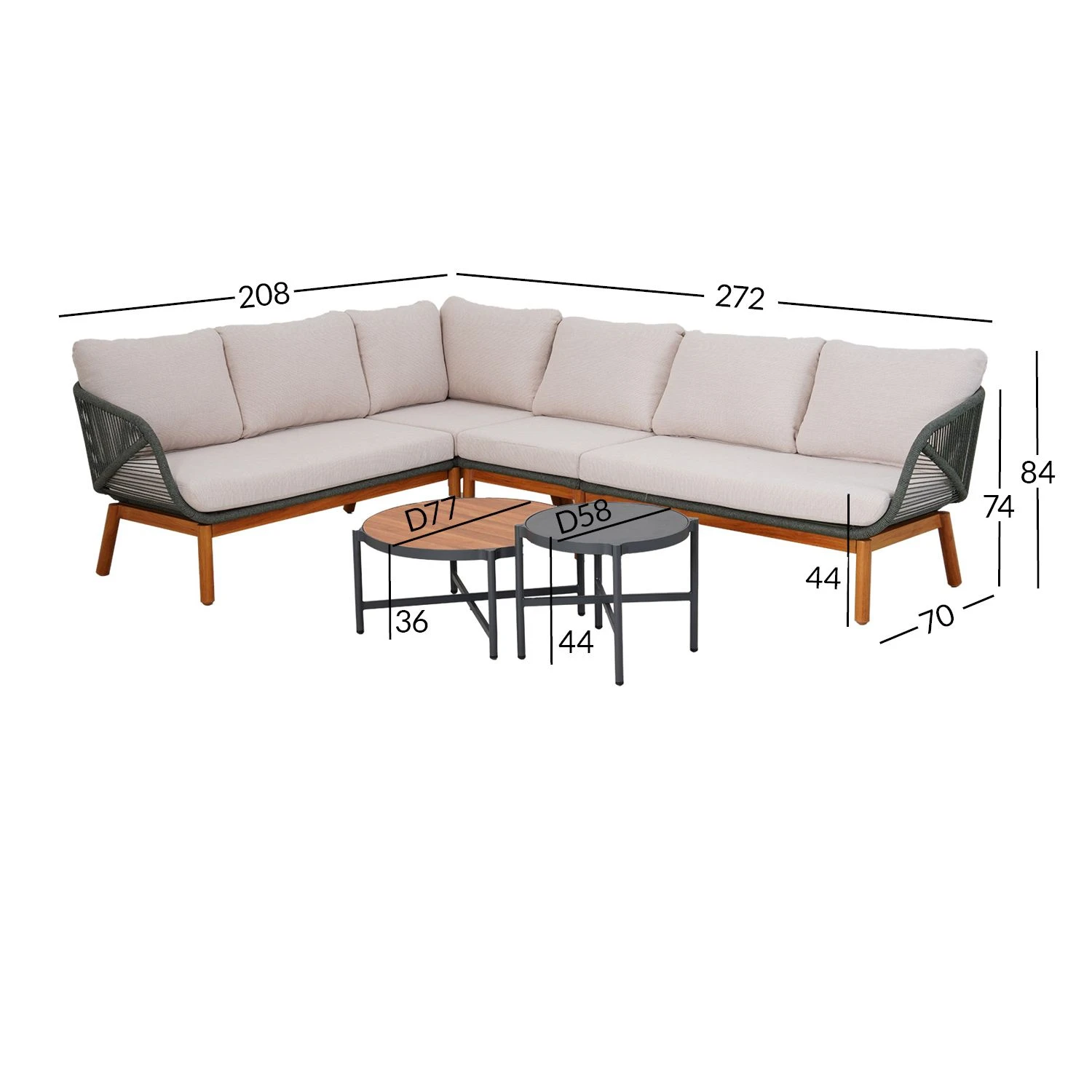 Угловой диванный комплект TORNEO