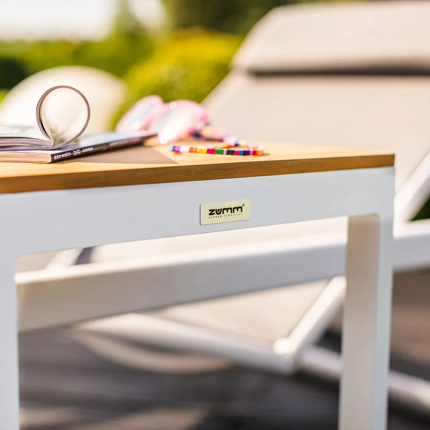 Приставной столик GRENADA Teak Белый