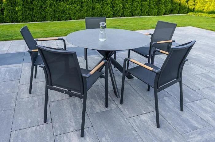 Обеденный комплект LUGO + SOLLER Teak Антрацит