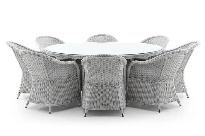 Обеденный комплект RONDO 180 + LEONARDO Белый