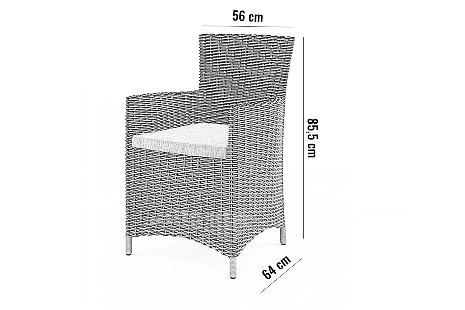 Обеденный комплект SIMI D120 + AMANDA Серый