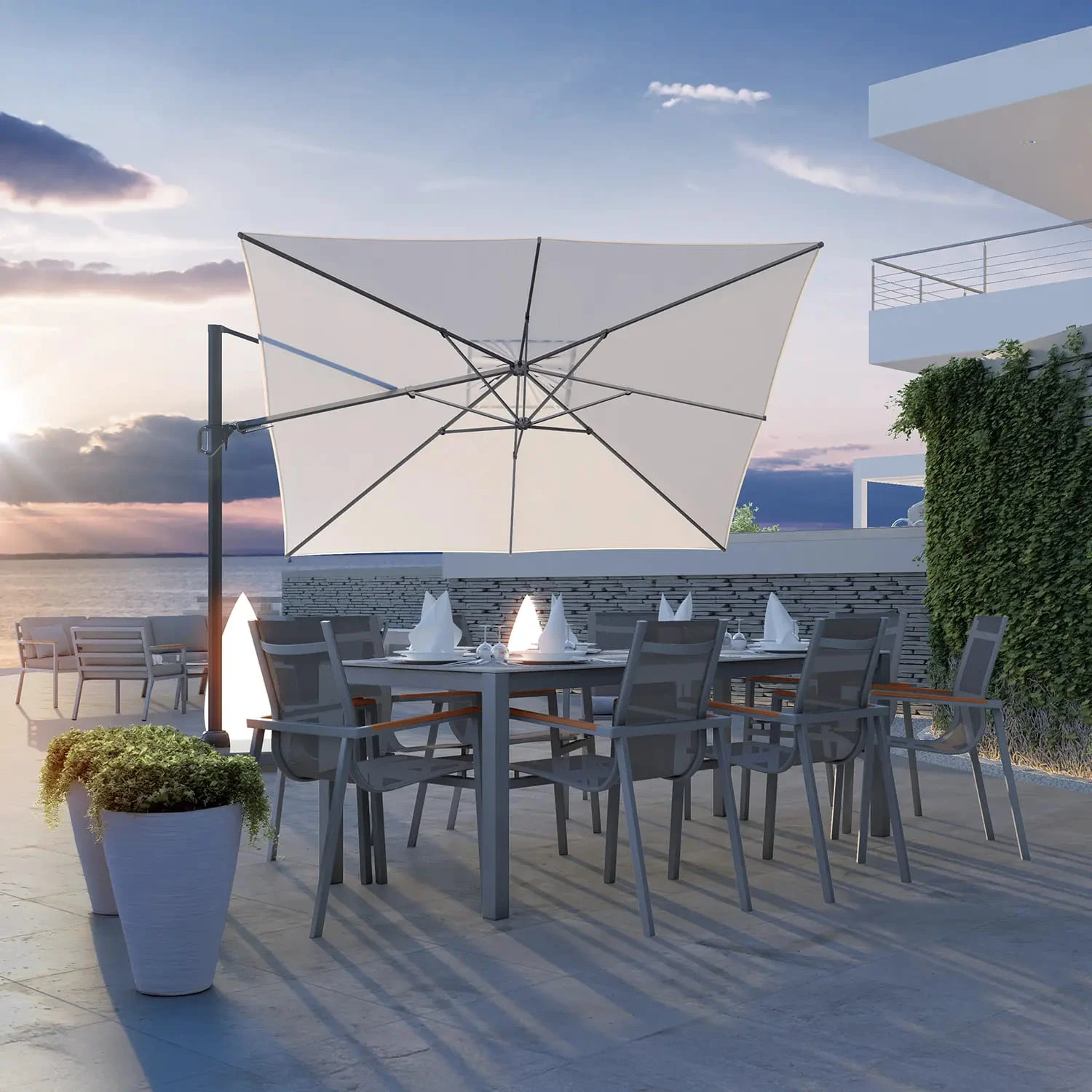 Садовый зонт CHALLENGER T² Premium 3x3 Manhattan