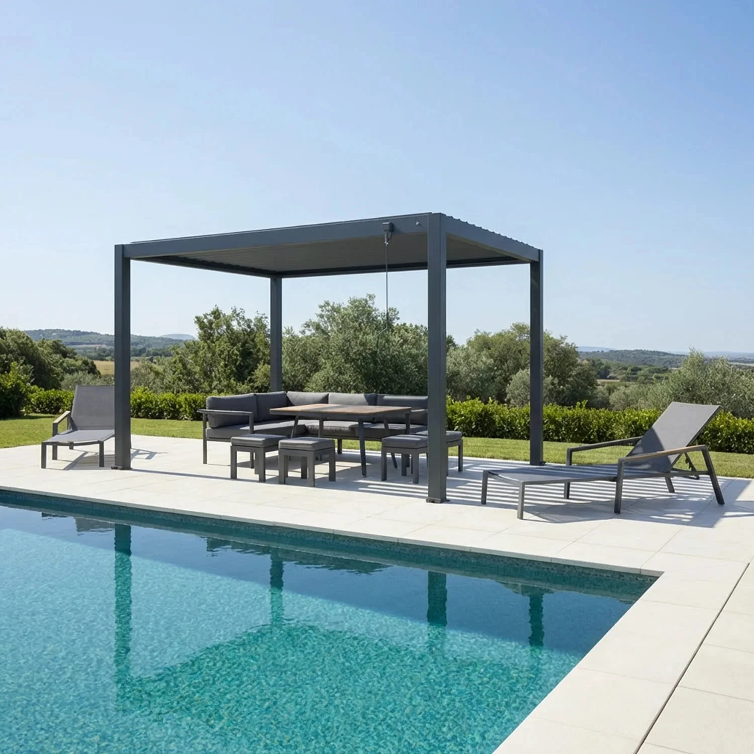 Пергола для террасы PERARA 4x3 Antracite