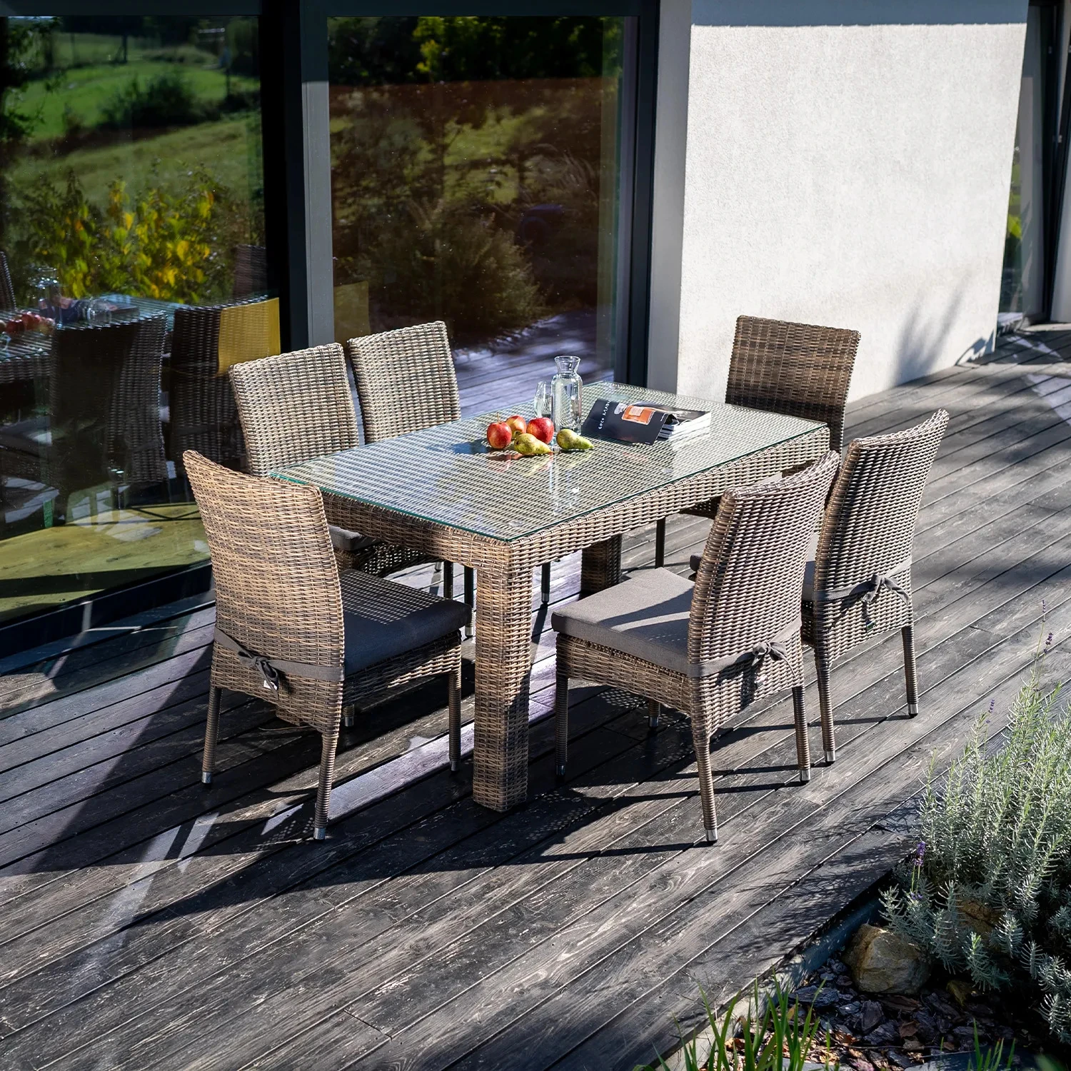 Обеденный комплект RAPALLO 160 + STRATO Песочный