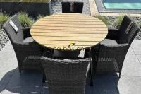 Обеденный комплект SIMI D120 + AMANDA Серый