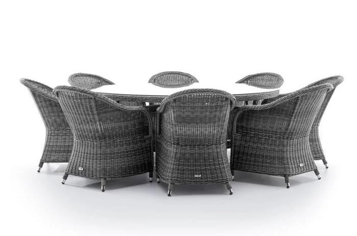 Обеденный комплект RONDO 180 + LEONARDO Серый