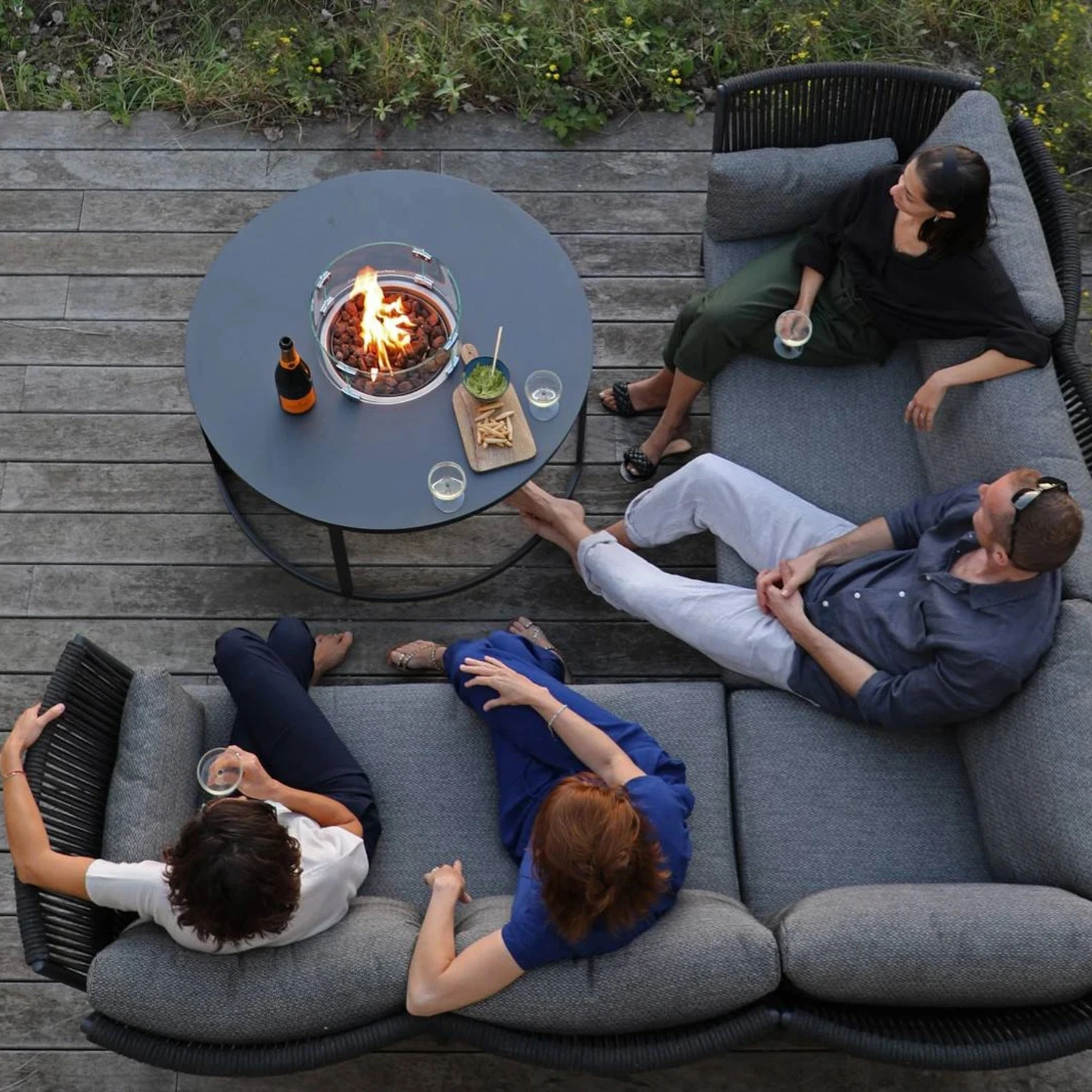 Стол-очаг FOGO круглый, антрацит