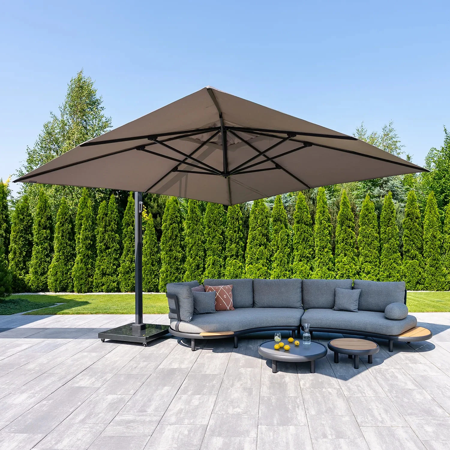 Садовый зонт ICON Premium 3,5x3,5 Havana