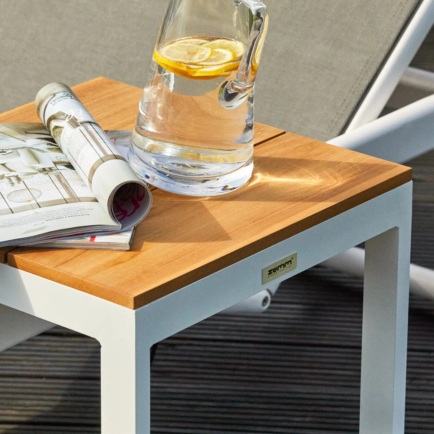 Приставной столик GRENADA Teak Белый