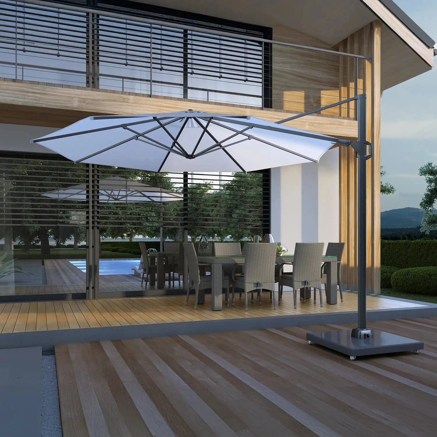 Садовый зонт CHALLENGER T² Premium Ø3,5 Havana