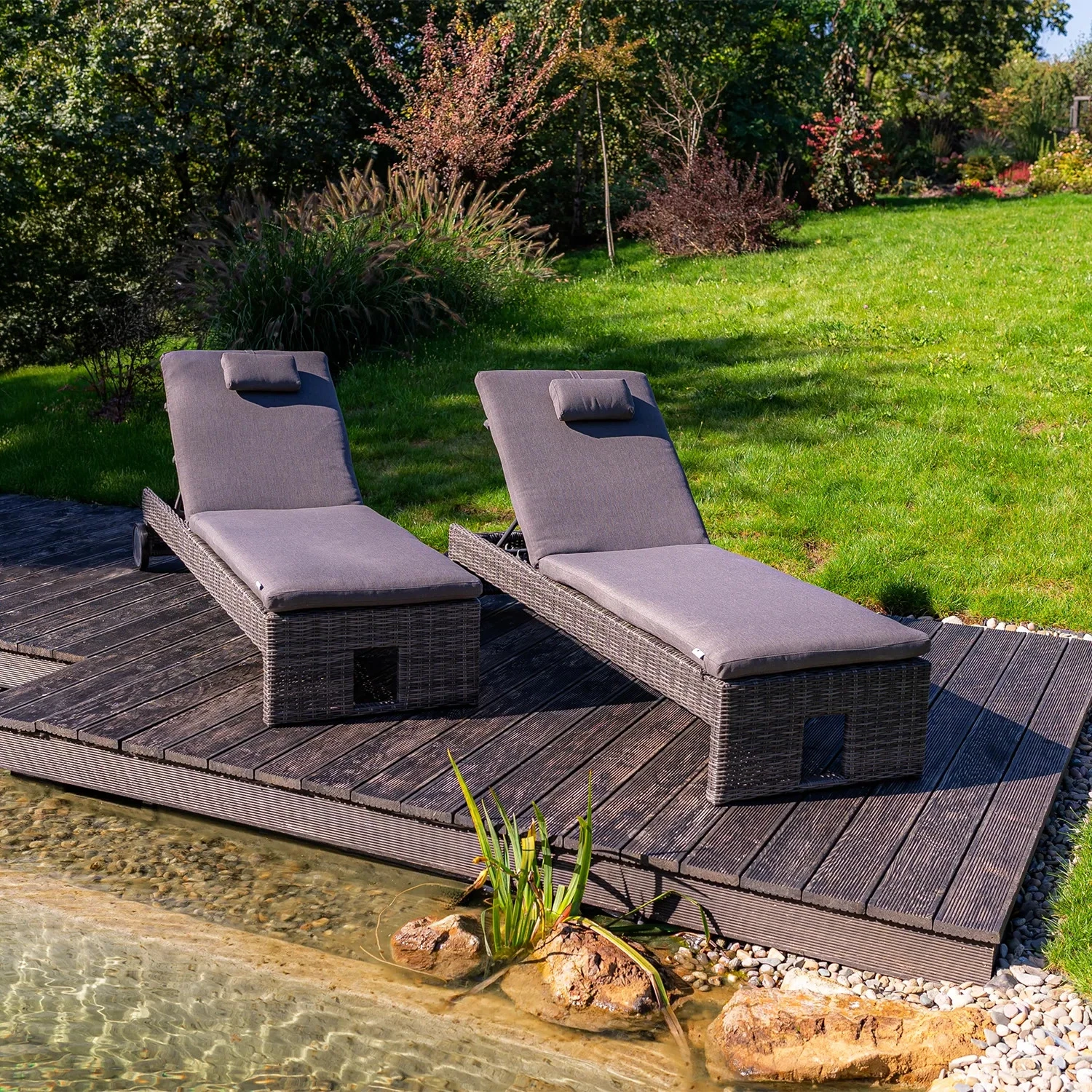 Шезлонг JULIA Серый