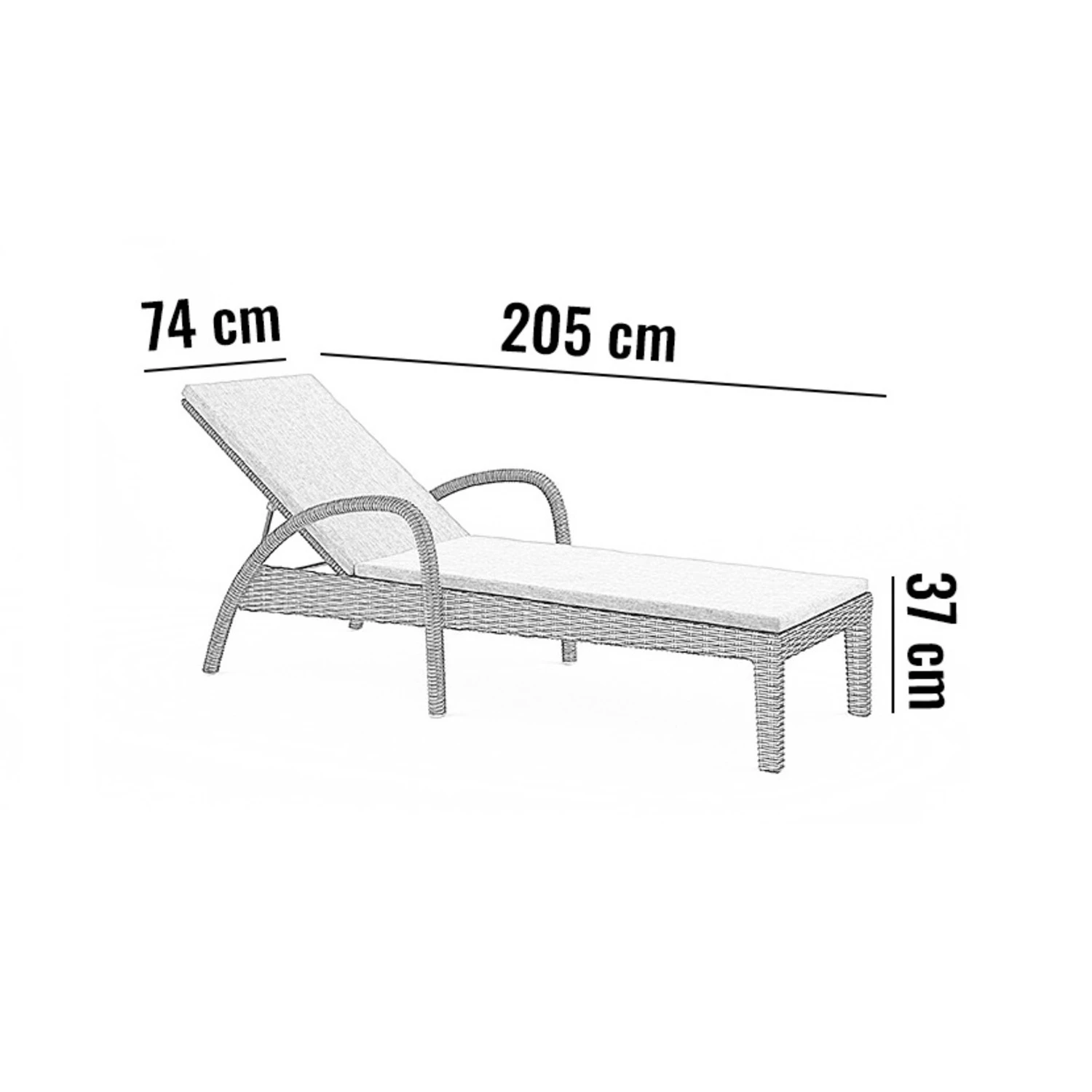 Шезлонг GRAZIA Серый