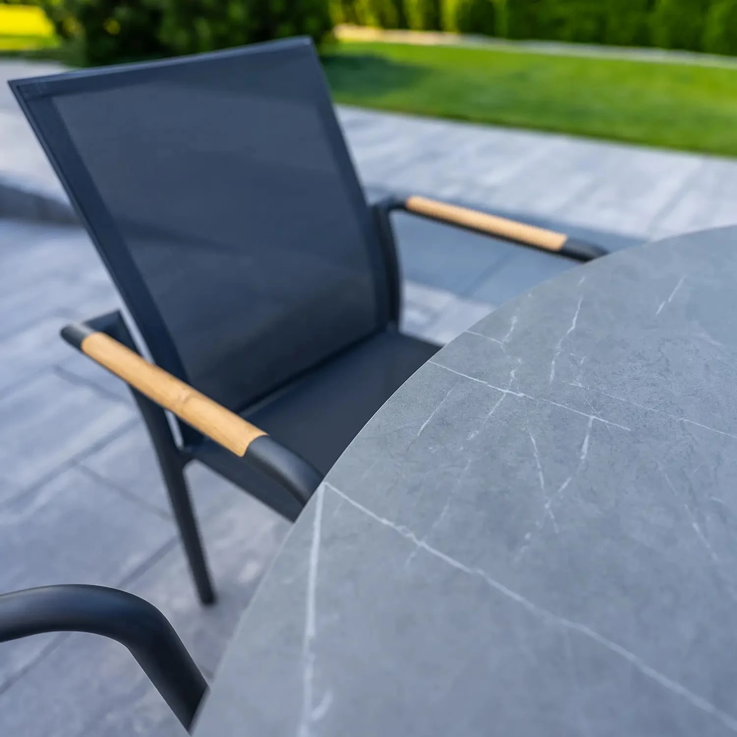 Обеденный комплект LUGO + SOLLER Teak Антрацит