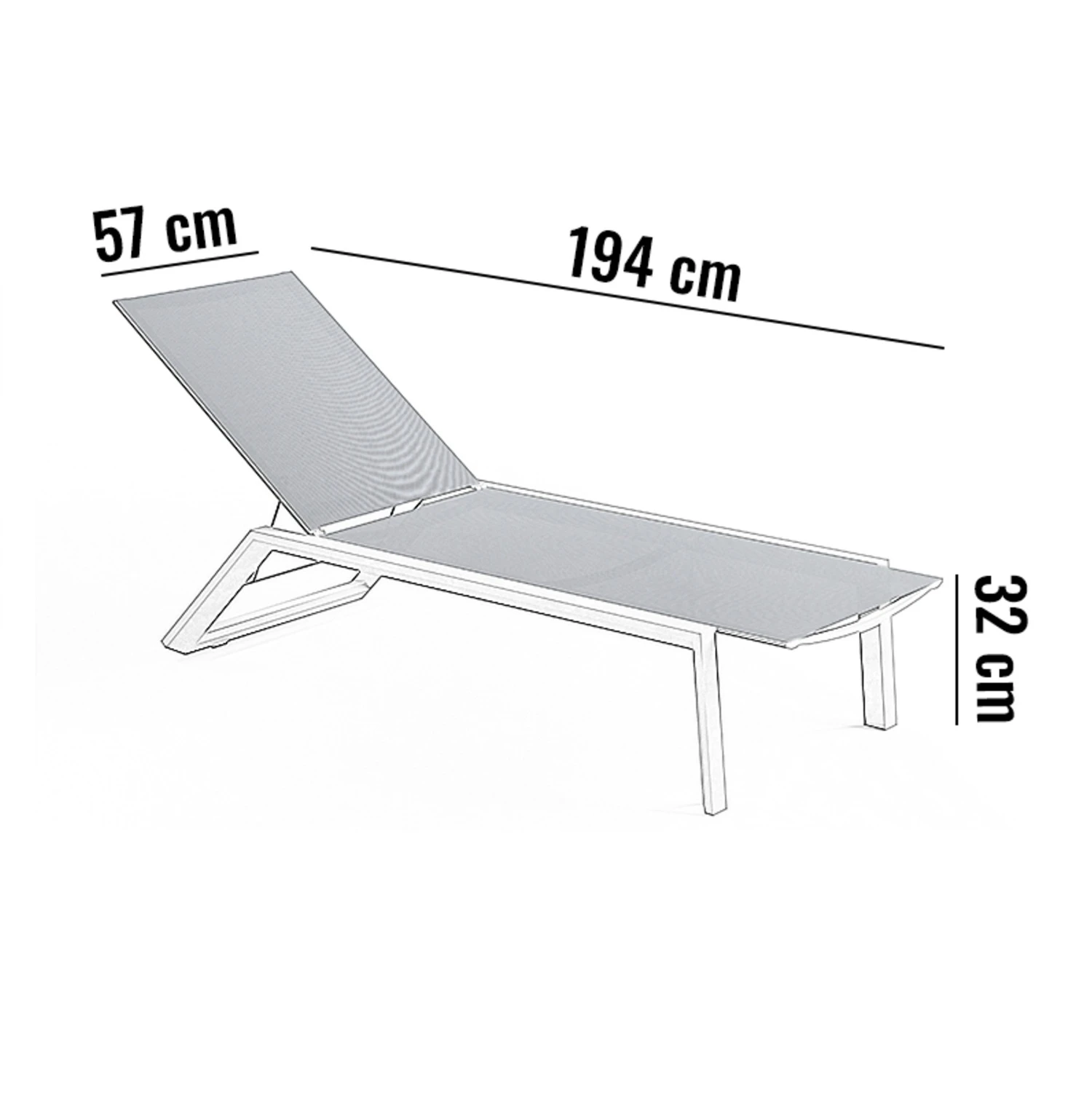 Шезлонг MURCIA Антрацит