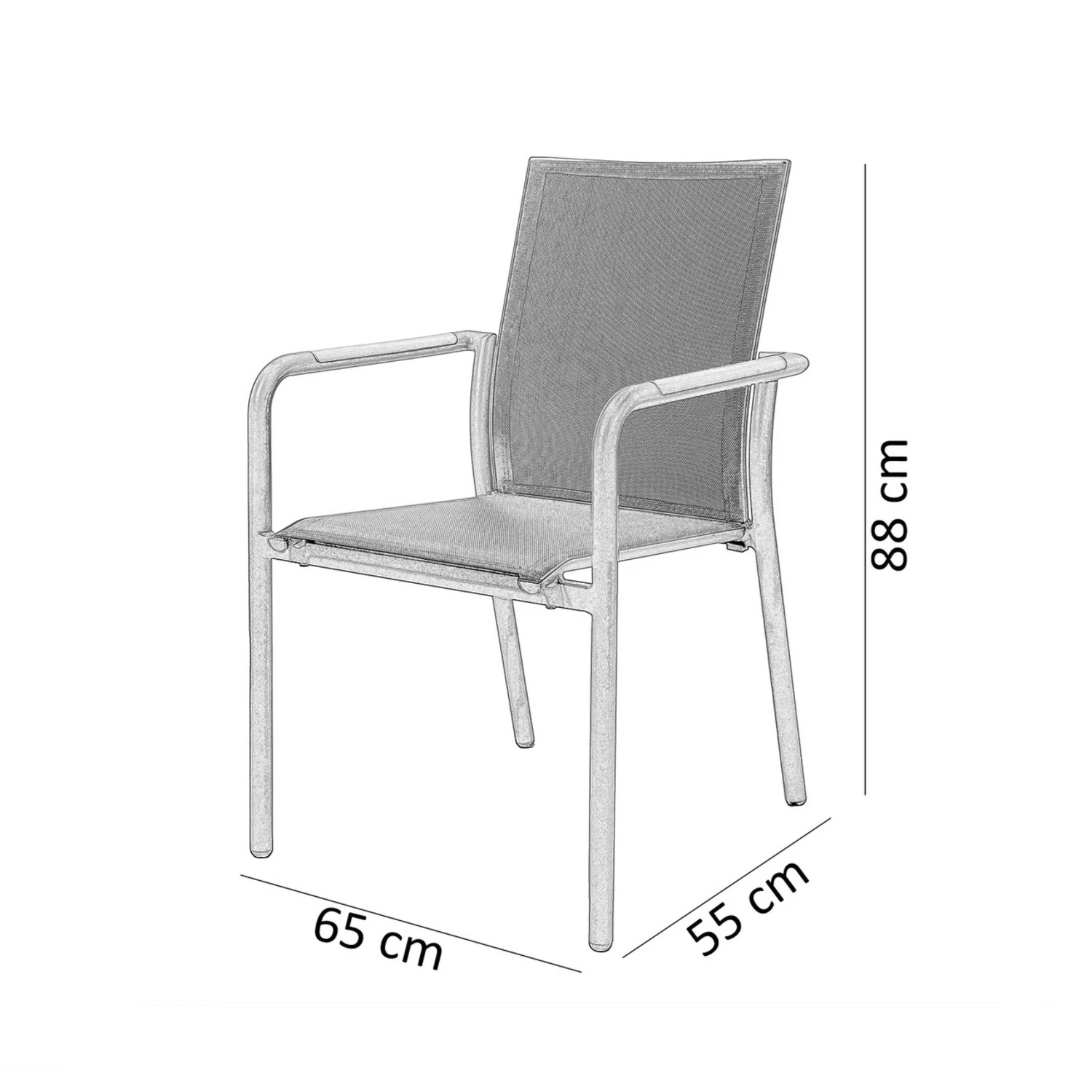 Обеденный комплект MURO + SOLLER Teak 6 Антрацит