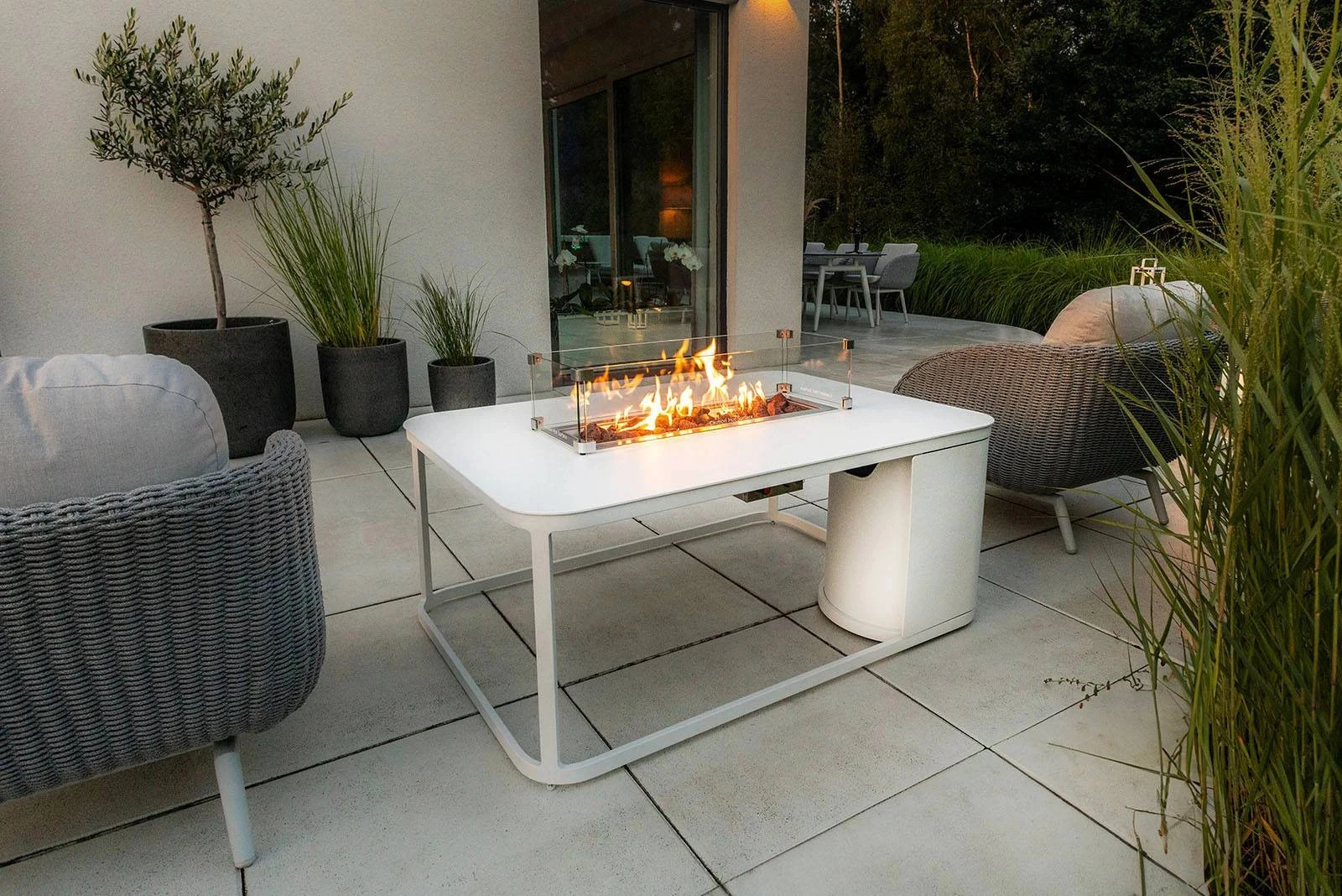 Стол-очаг FOGO прямоугольный, белый
