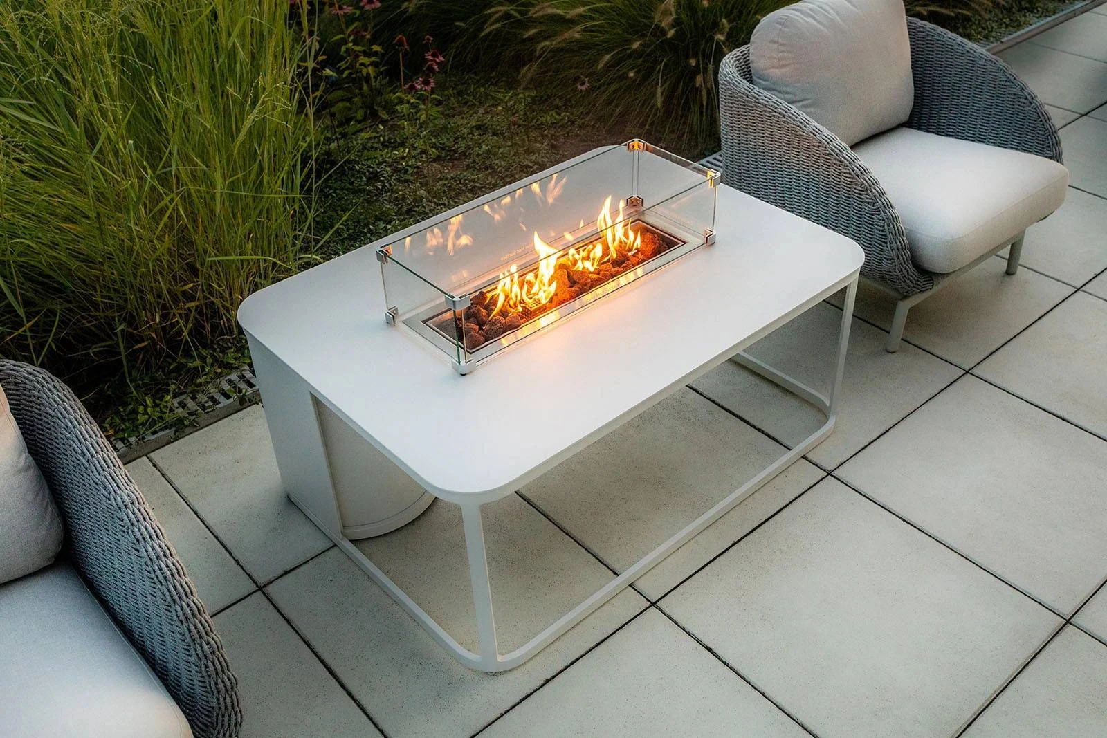 Стол-очаг FOGO прямоугольный, белый