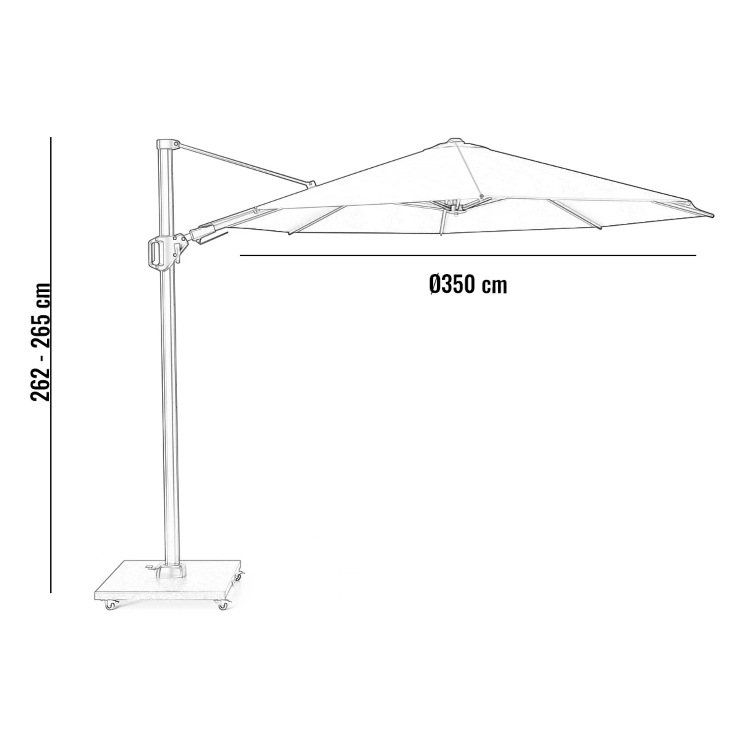 Садовый зонт CHALLENGER T² Premium Ø3,5 Havana