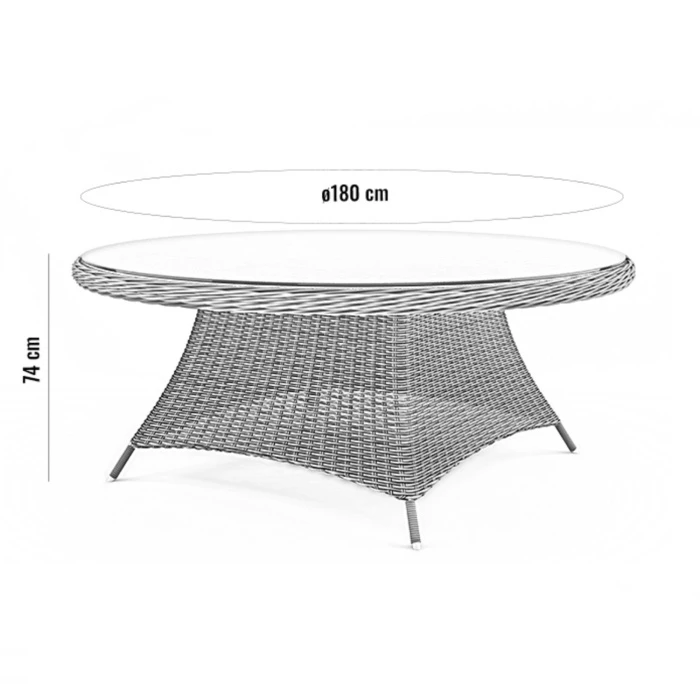 Стол RONDO Ø180 Серый