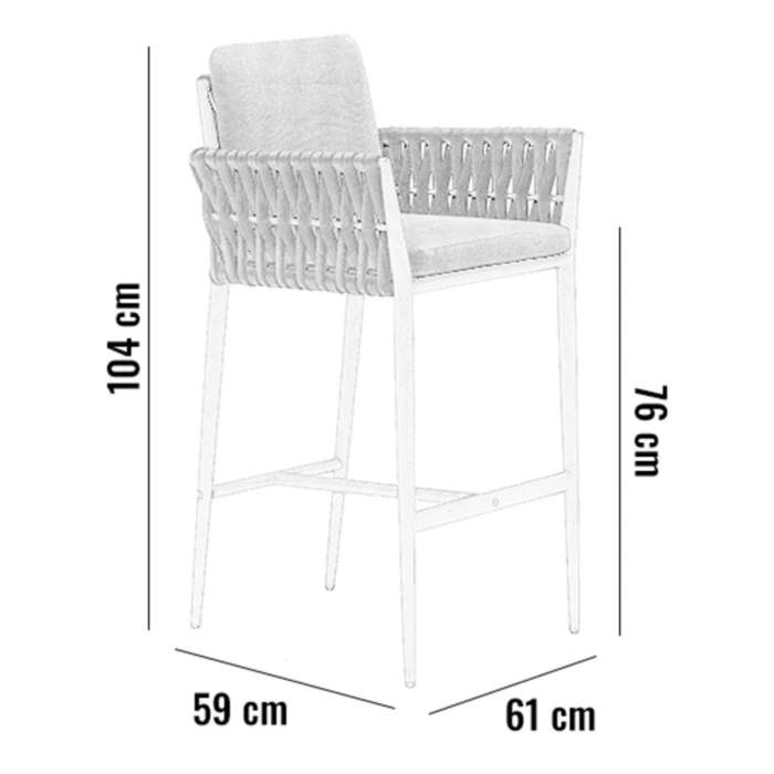 Барный стул HUG Антрацит