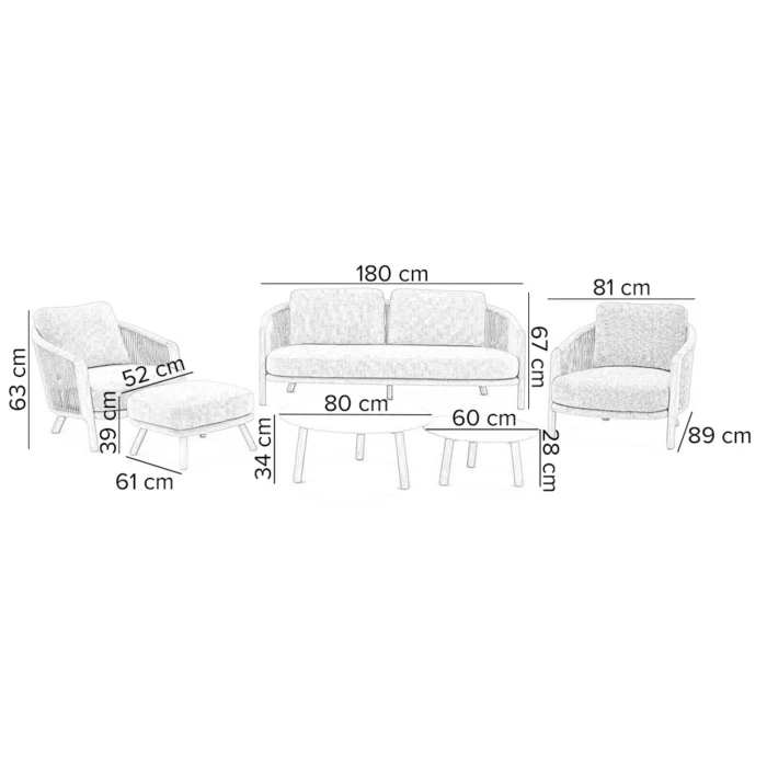 Диванный комплект HAVEN Антрацит