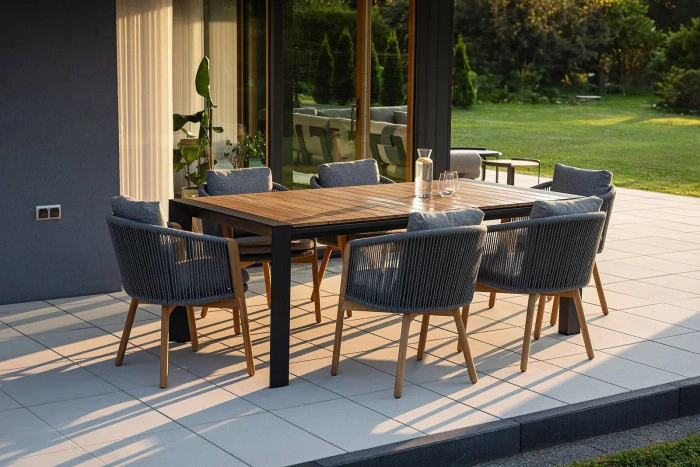 Обеденный комплект MURO + HAVEN Teak 6 Антрацит