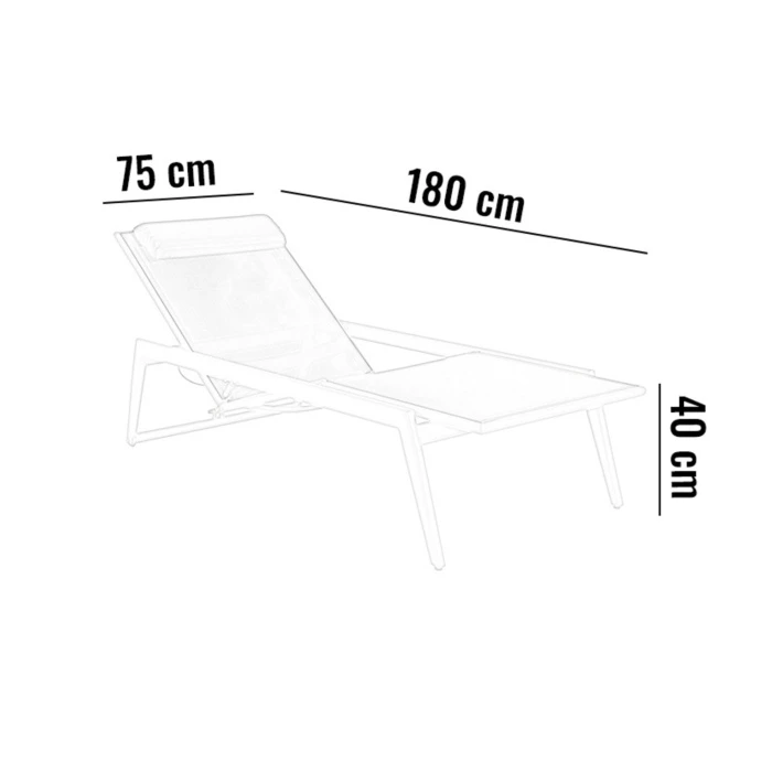 Шезлонг TERME Антрацит