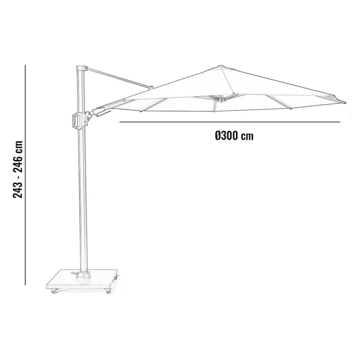 Садовый зонт VOYAGER T¹ Ø3 Taupe