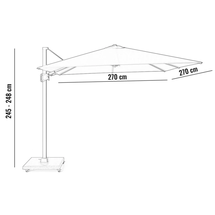 Садовый зонт VOYAGER T² 2,7x2,7 Taupe