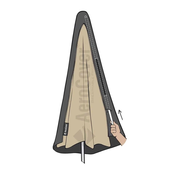 Чехол на садовый зонт с боковой стойкой 250х60 см