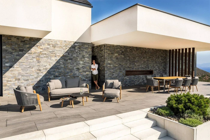 Обеденный комплект MURO + HAVEN Teak 6 Антрацит